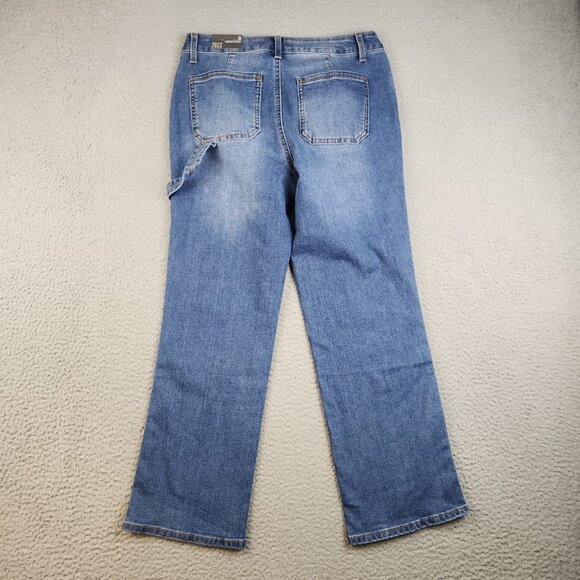 1822 Denim Jeans Women's 8P Blue Carpenter High Rise Stretch Denim Pants - Picture 2 of 15